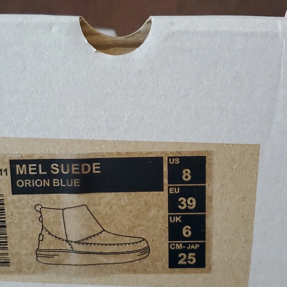RARE HEY DUDE MEL  SUEDE ORION BLUE - Picture 4 of 9